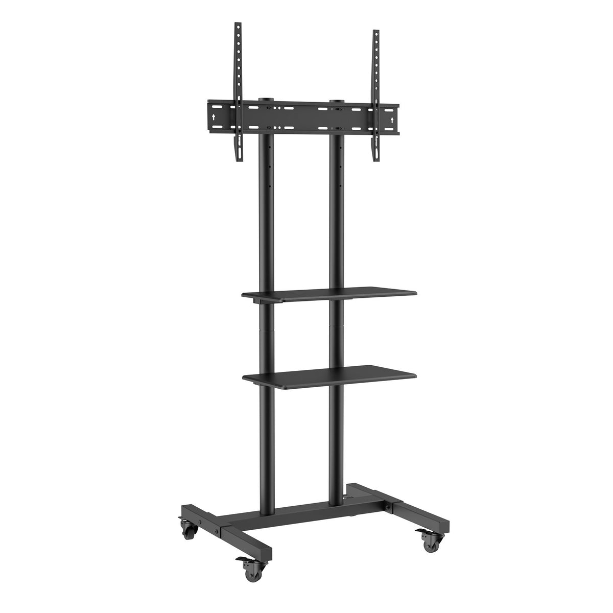 Rolling TV Cart for 32-70 Inch TVs with Dual AV Trays, 132 lb – image 2