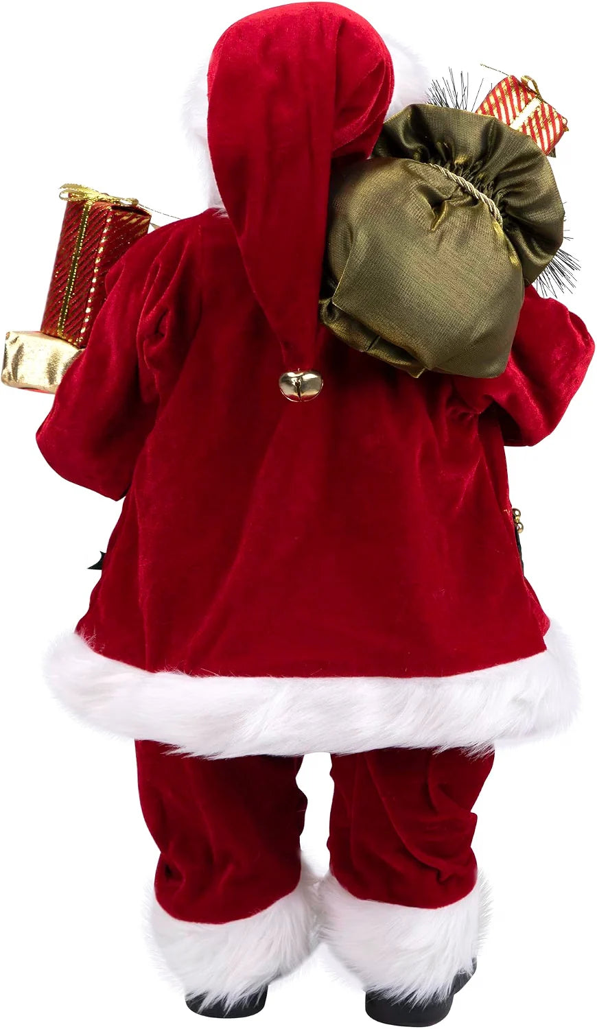 Standing Santa Claus Figure 24 in with Presents, Red Holly Berry – image 7