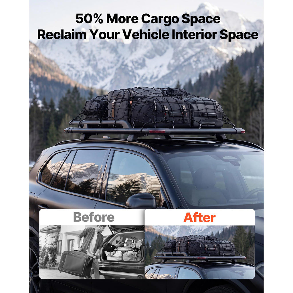 Roof Rack Cargo Basket 64 x 39 in, 200 lb Capacity with Extension – image 4