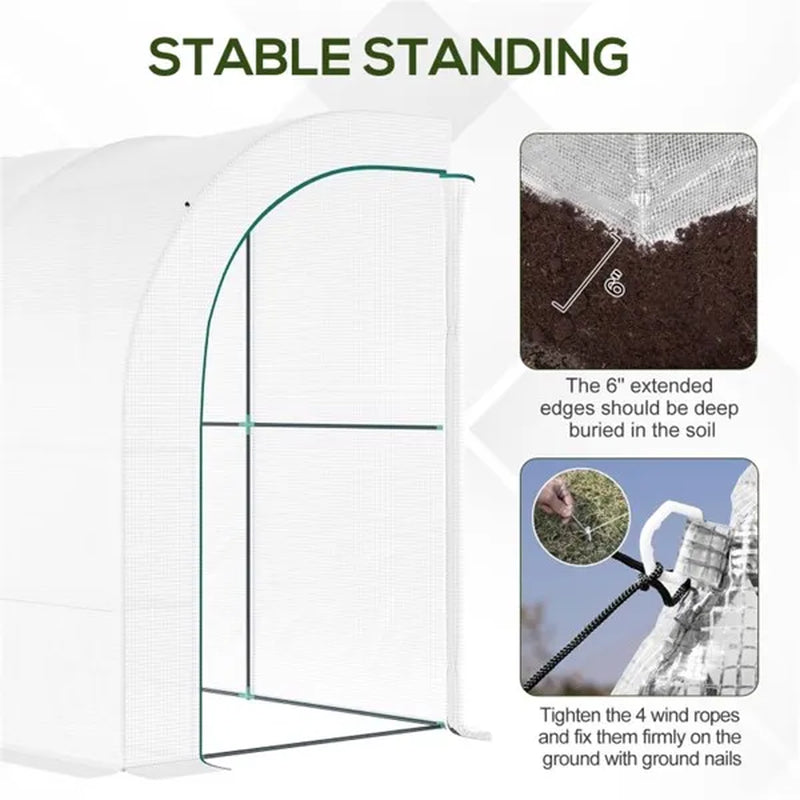 Walk-In Greenhouse 10 x 5 ft with 3-Tier Shelves and 2 Doors – image 7
