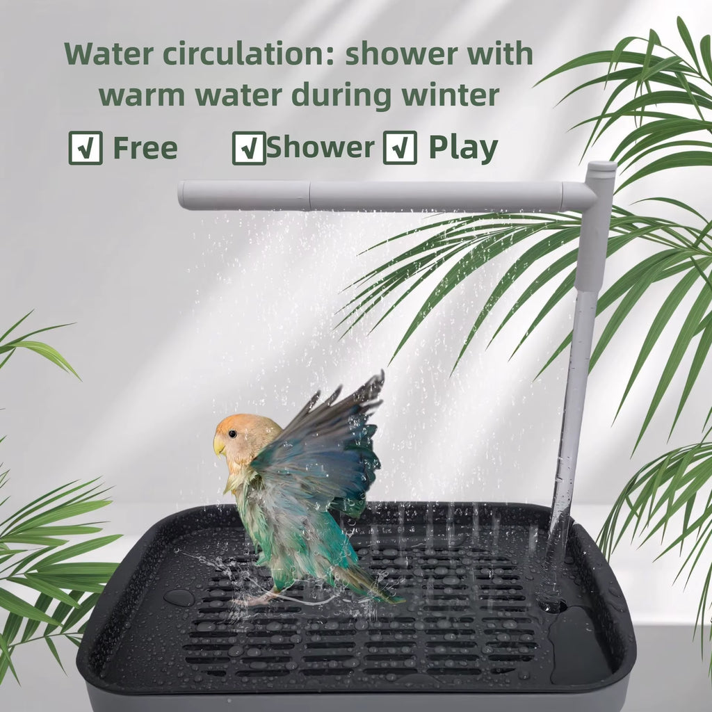 Automatic Bird Bath – Circulating Tabletop Parrot Shower – image 4