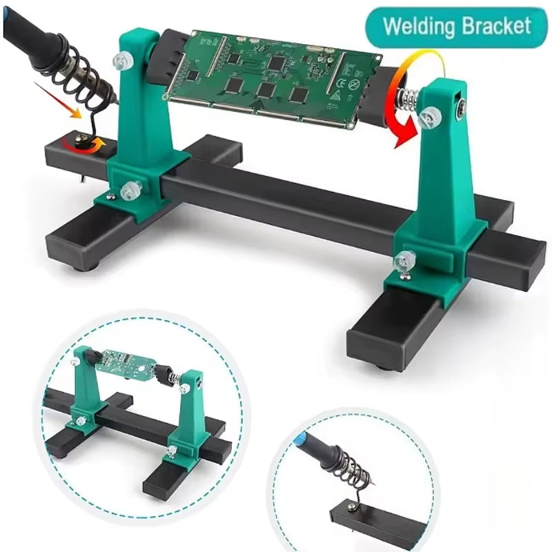 360° Rotating PCB Holder Jig, Adjustable Soldering Clamp Stand – image 2