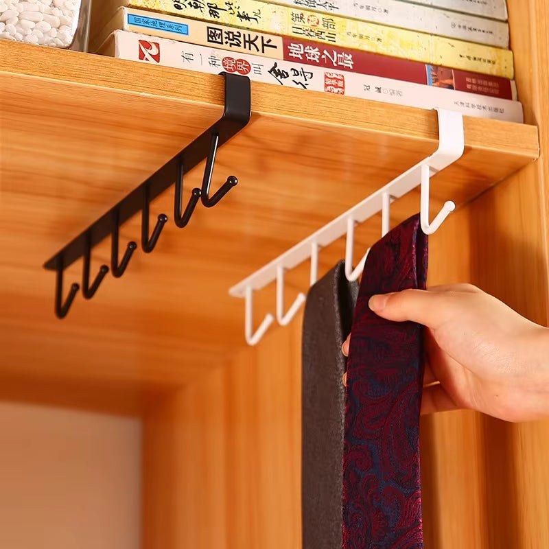 Under Shelf Hook Rack Mug and Utensil Holder – image 6