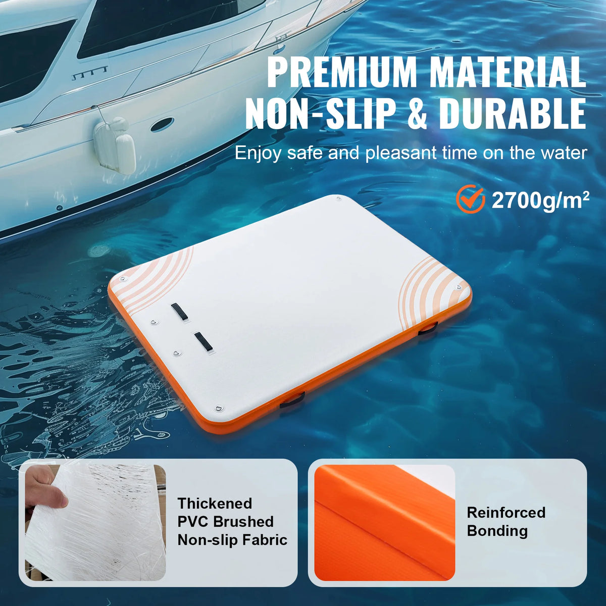 Inflatable Floating Dock 10 x 8 ft – Swim Platform with Ladder – image 2