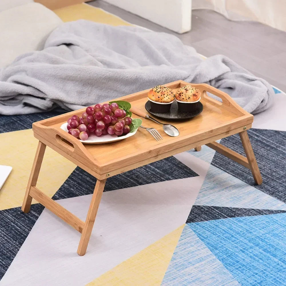 Bamboo Bed Tray Table – Foldable Laptop & Breakfast Tray – image 2