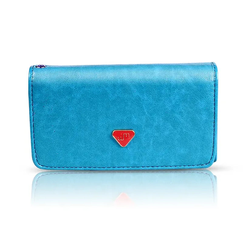 Women's Wristlet Wallet – Blue PU Leather Card Holder – image 4
