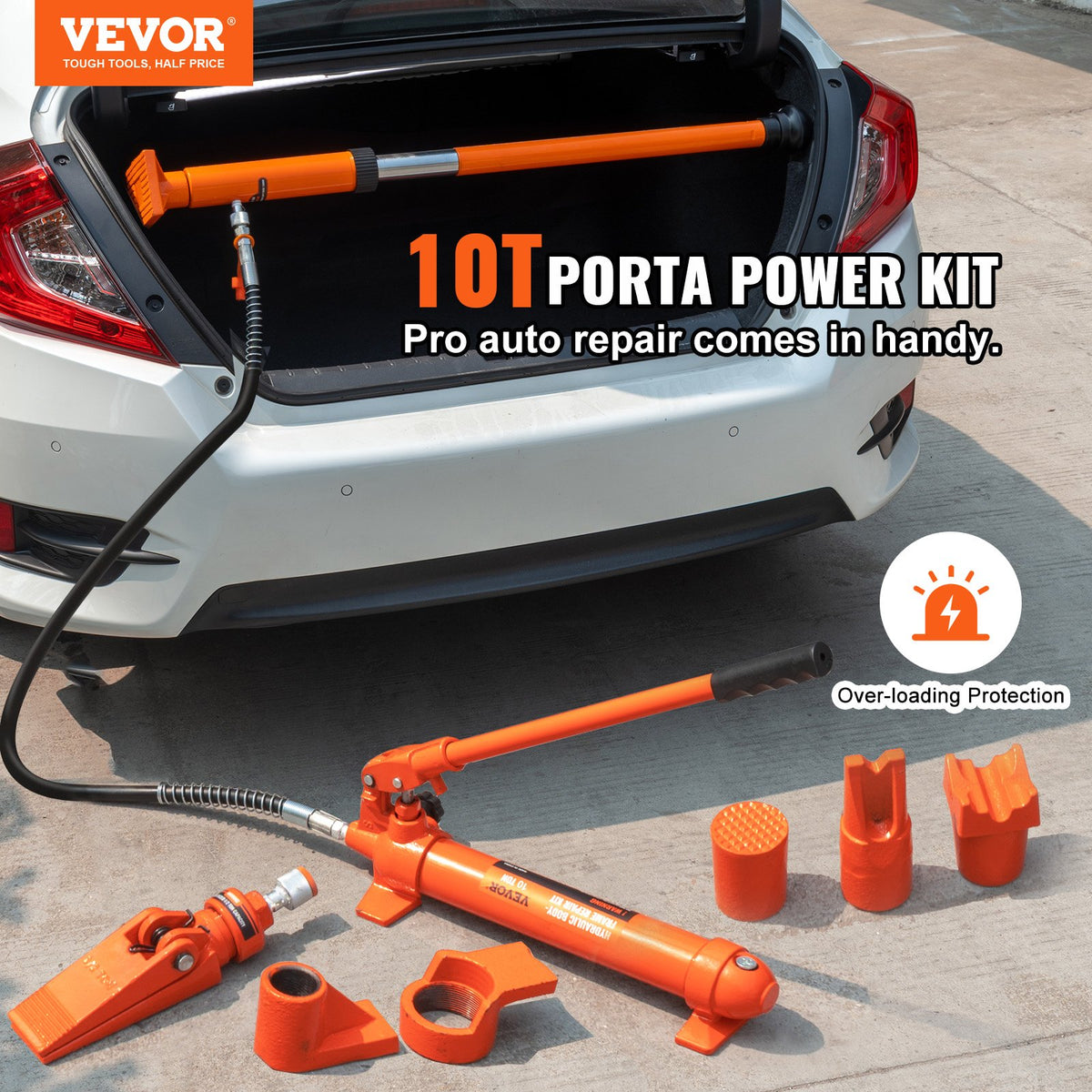 Porta Power Kit 10 Ton Hydraulic Ram, Frame Repair Set with Case – image 2