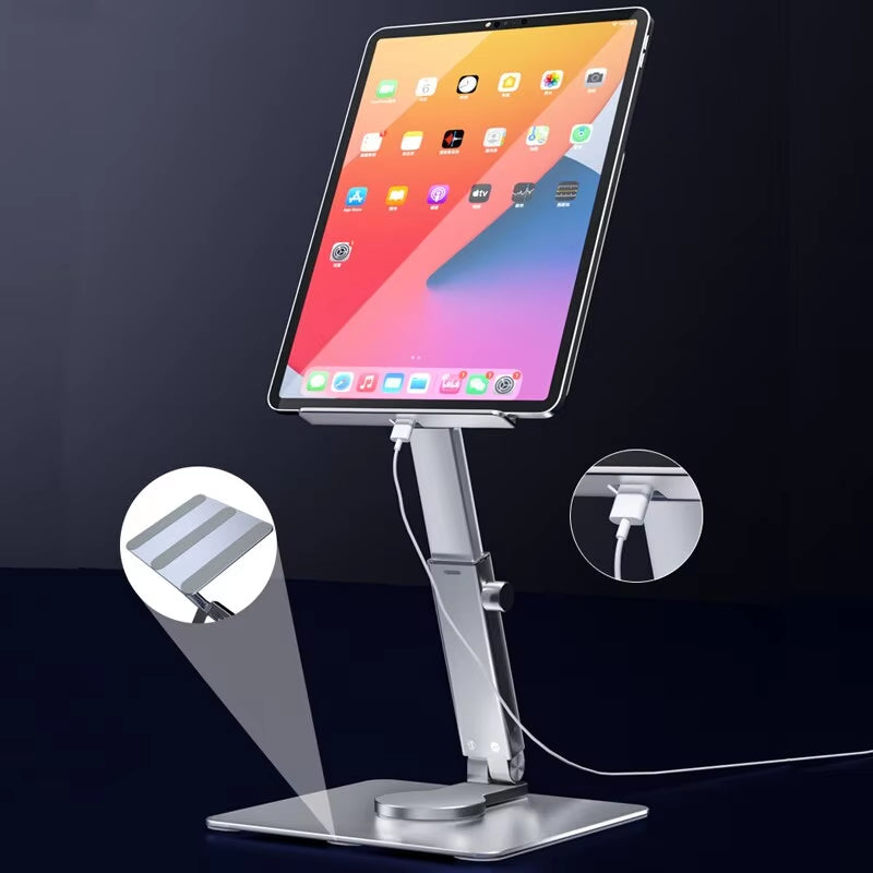Aluminum Tablet Stand, 360-Degree Rotating Riser 4-14 in – image 7