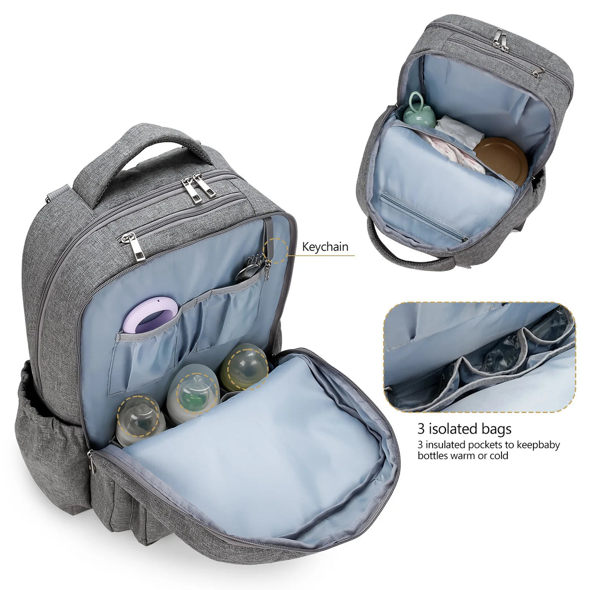 Large Water-Repellent Diaper Bag Backpack with Padded Straps – image 4
