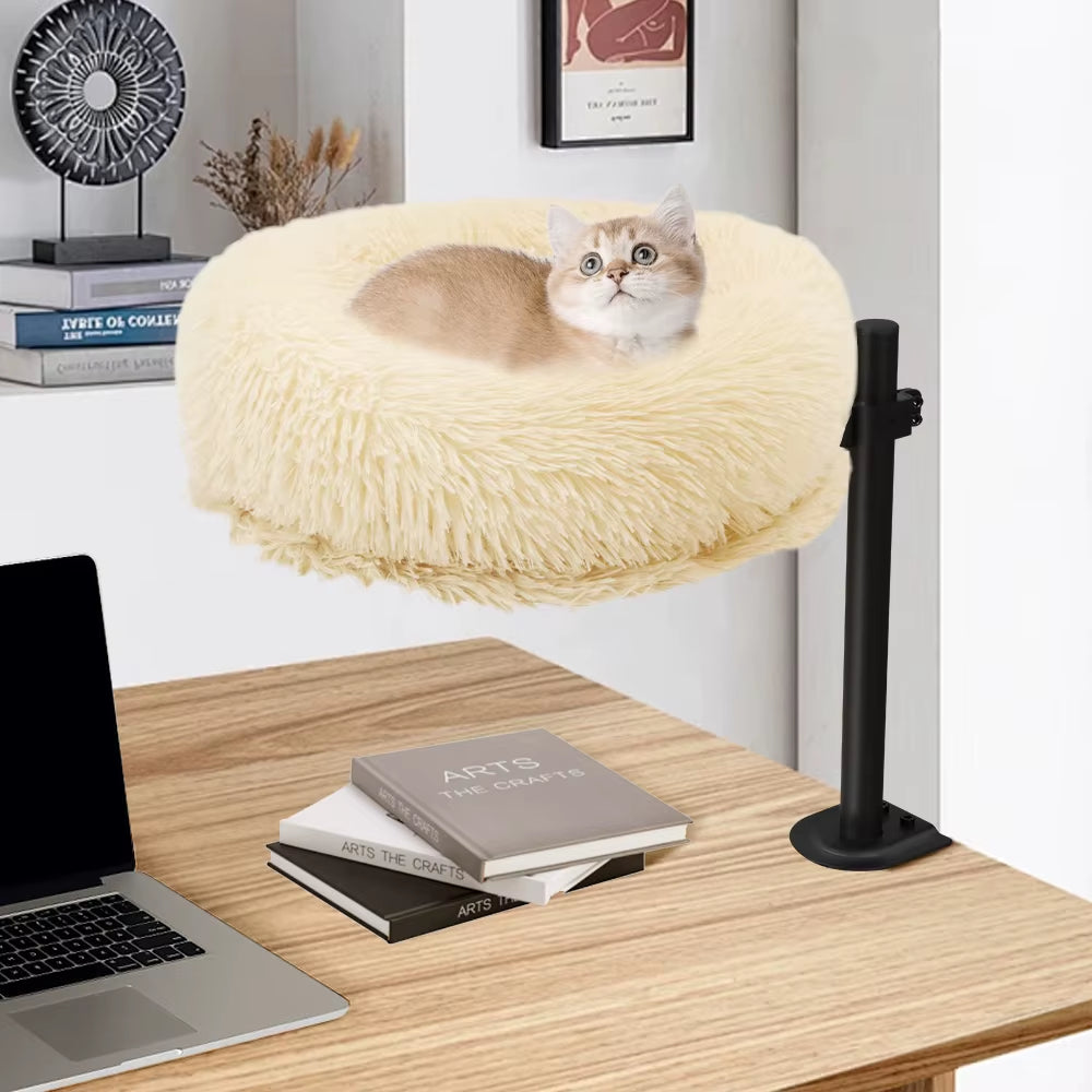 Wall Mounted Cat Perch Bed, Wooden Window Shelf with Cushion – image 5