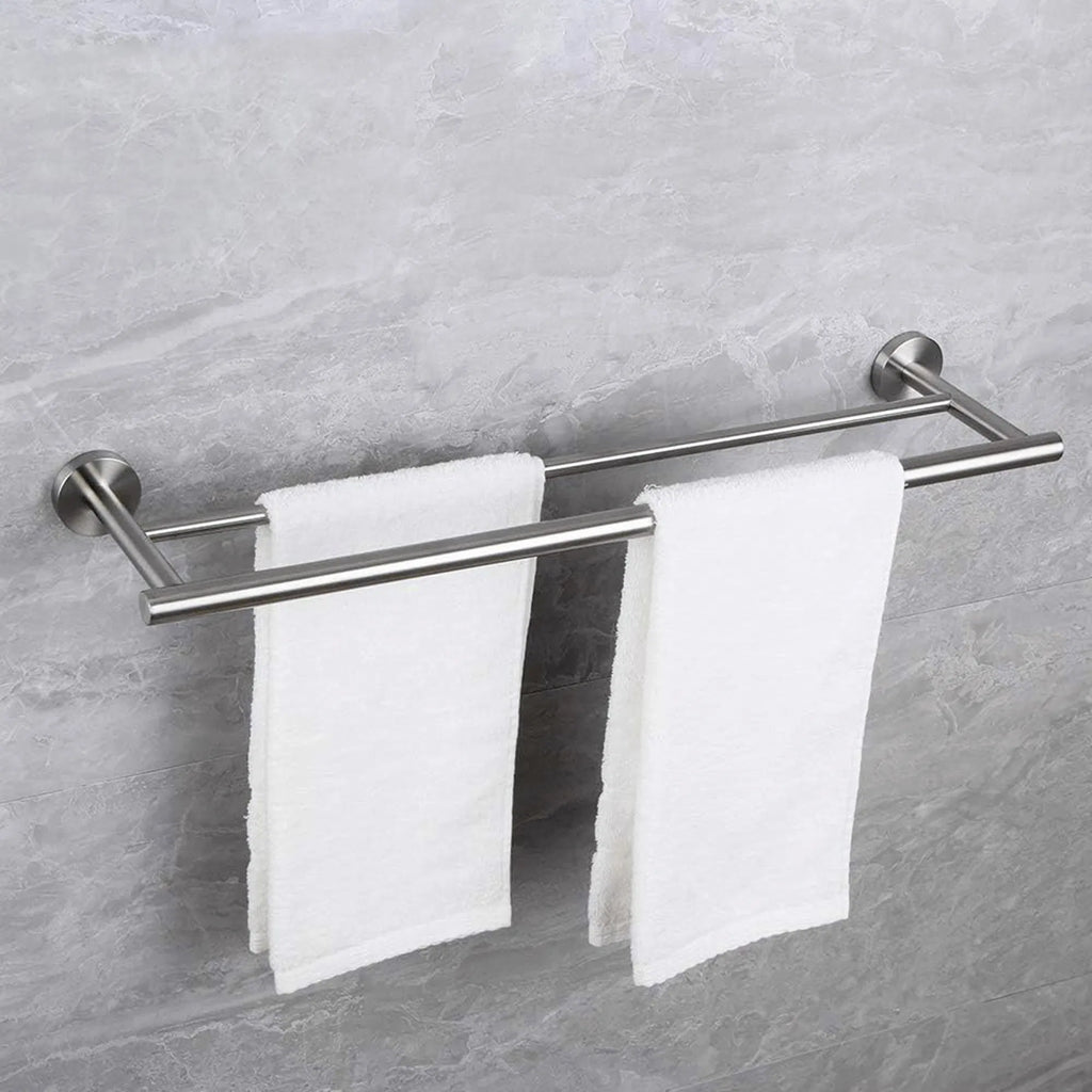 5 Piece Stainless Steel Bathroom Towel Rack Set, Wall Mount – image 4