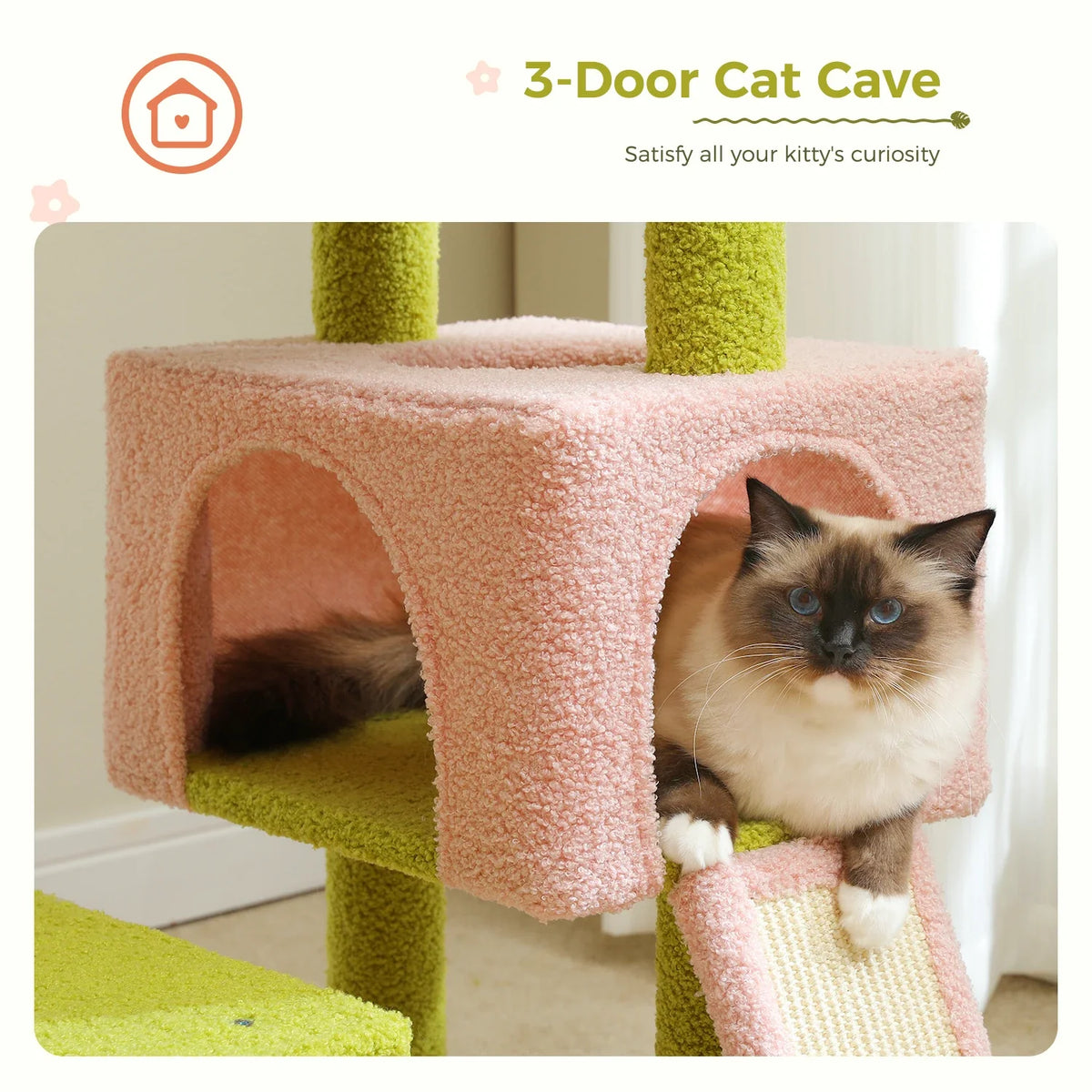 Flower Cat Tree – Multi-Level Cat Tower with Sisal Posts – image 7