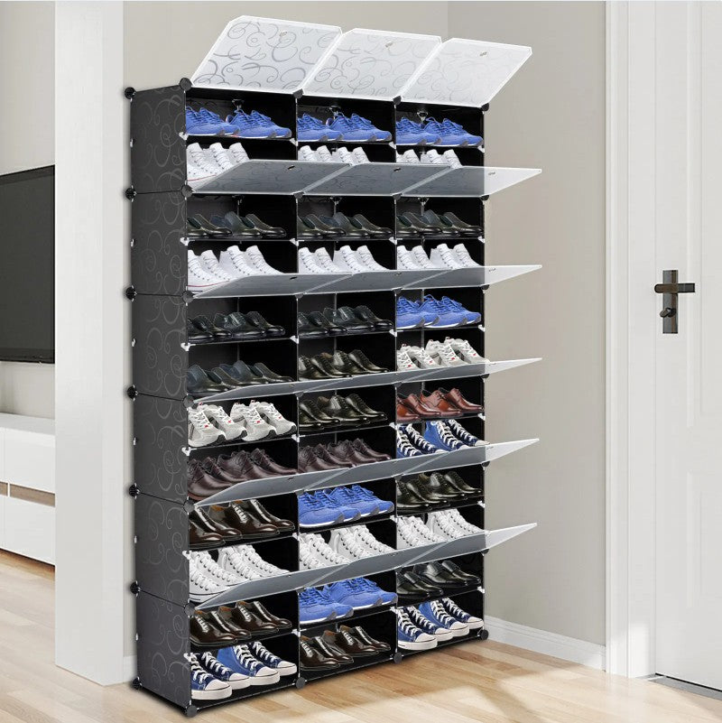 Shoe Rack Cabinet, 36-Cube 72-Pair Modular Storage Organizer – image 3