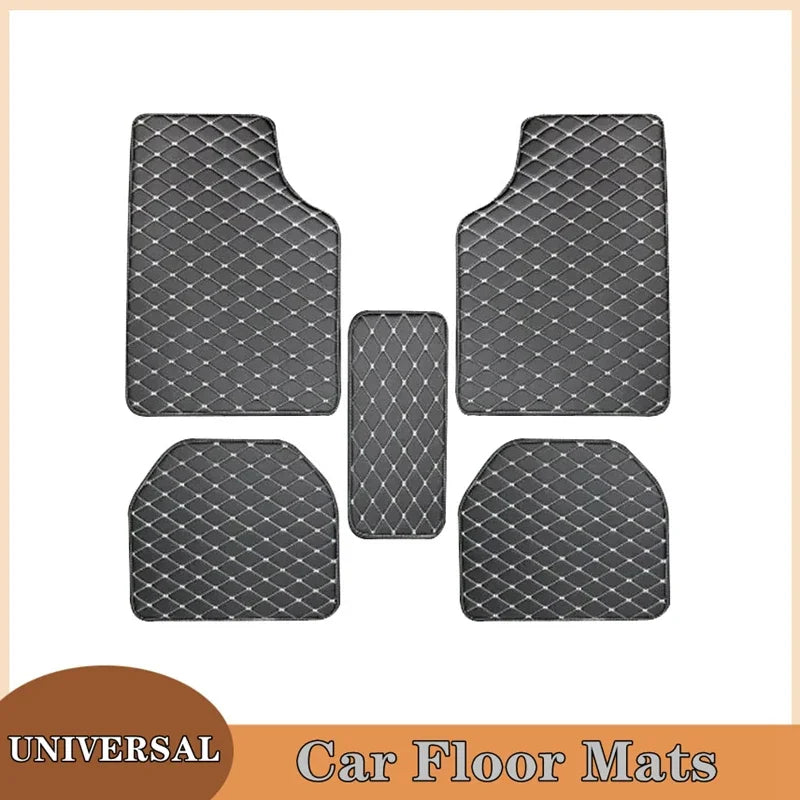 Car Floor Mats 5-Piece Universal PU Leather Waterproof Set – image 2