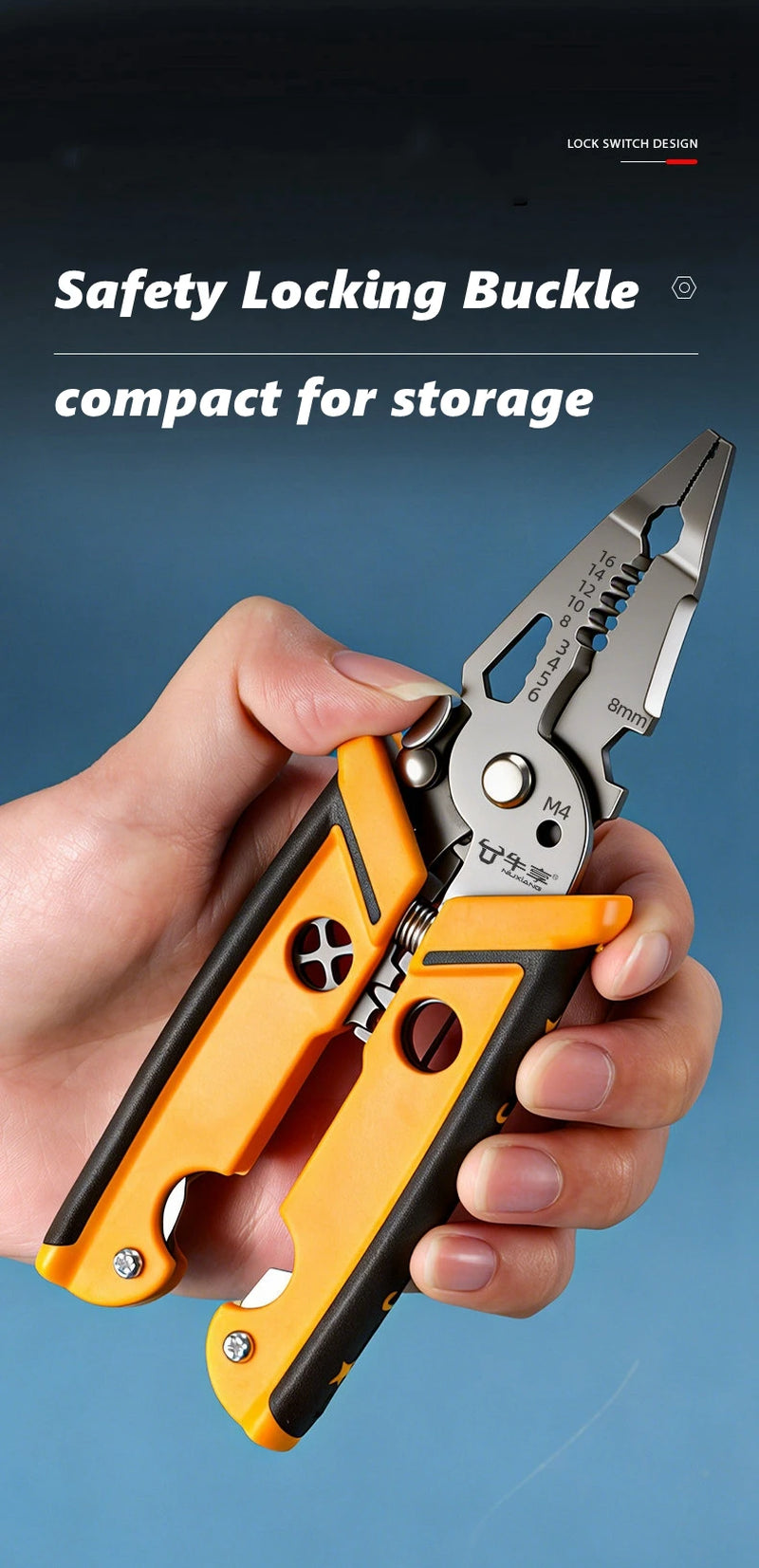 Wire Stripper Crimper Pliers 18-in-1 for Electrical Work
