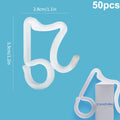 Gutter Hooks for Christmas Lights - 50-Pack Outdoor Light Clips
