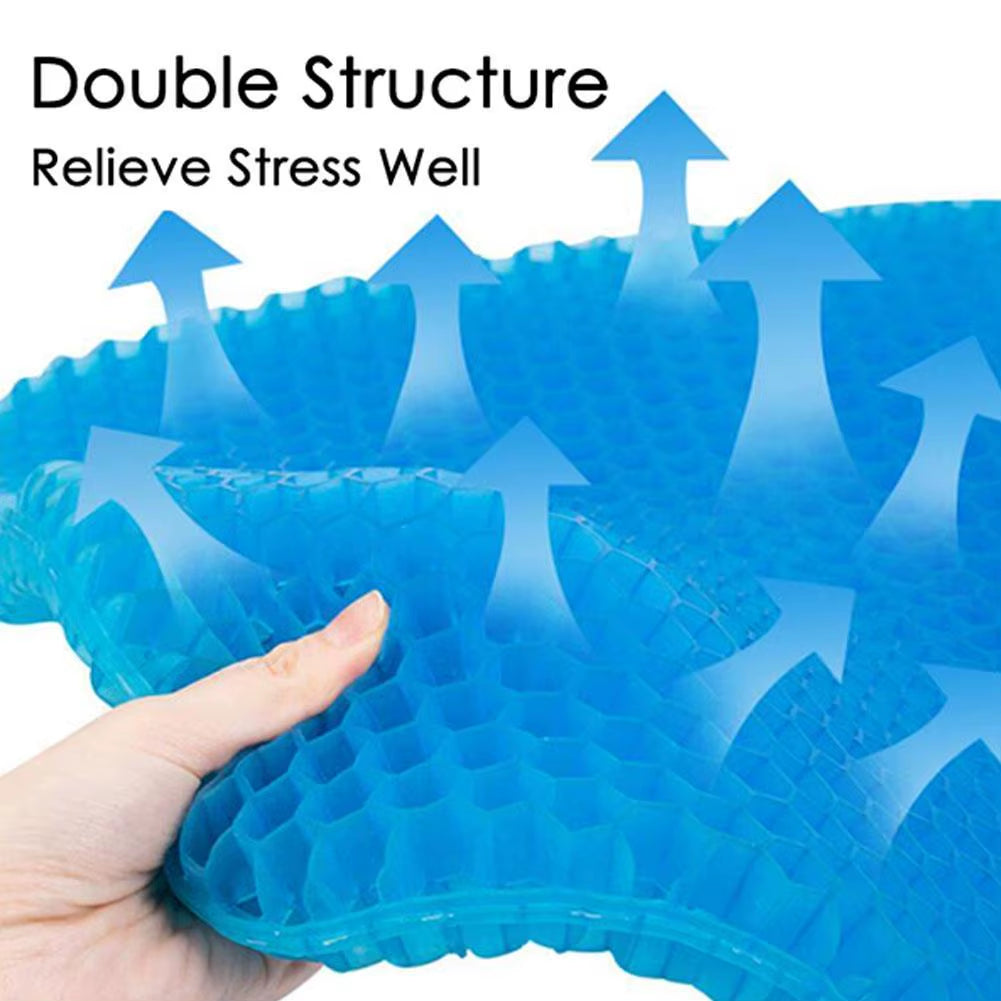 Motorcycle Gel Seat Cushion with Breathable Mesh and Anti-Slip Base – image 2