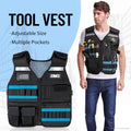 Workwear Tool Vest with Multi-Pocket Storage for Electricians
