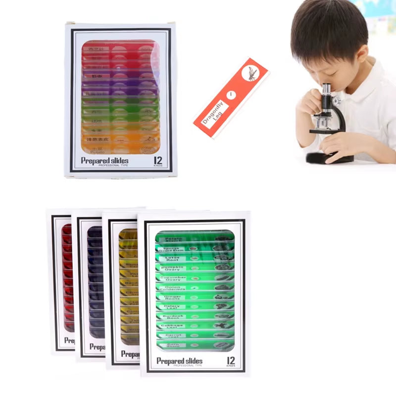 48 Piece Prepared Microscope Slides Set Plant Insect Animal – image 2