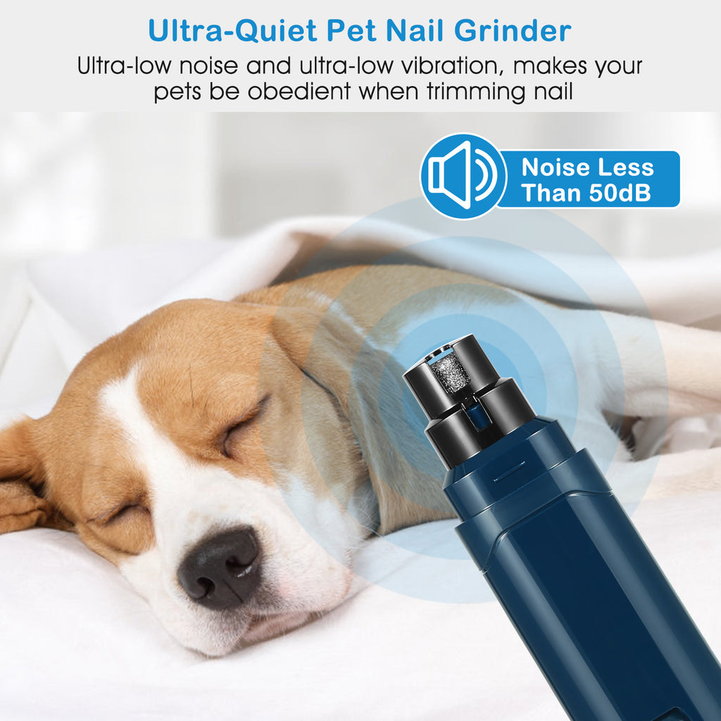 Dog Nail Grinder, 2-Speed Quiet USB Rechargeable Pet Nail Trimmer – image 6