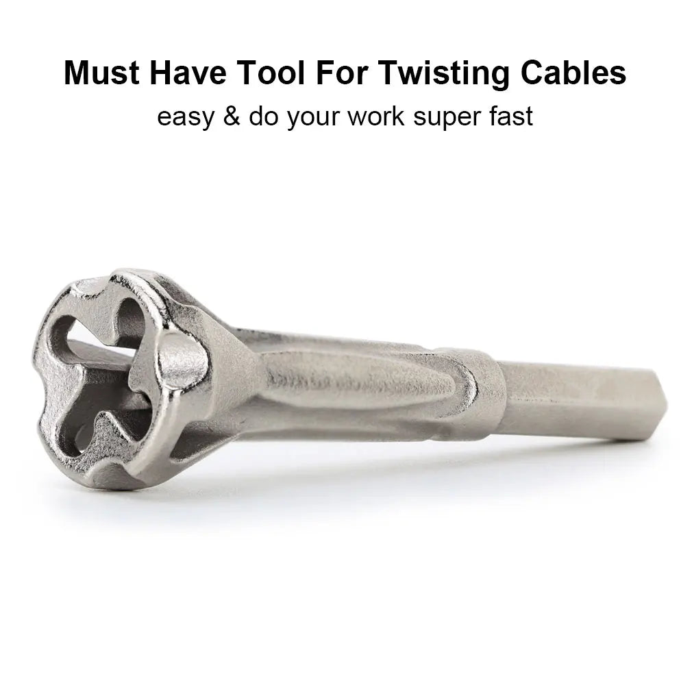 Wire Twisting Tool - Quick Connect Electrical Wire Stripper and Twister for Drill