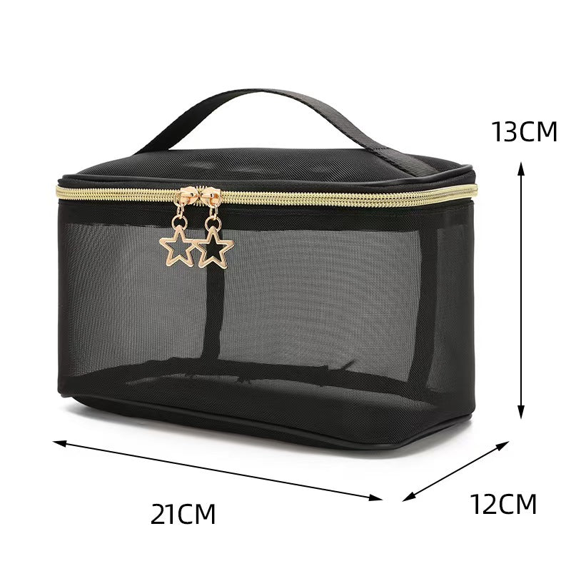 Hanging Toiletry Bag – 2-Pack Double-Layer Mesh Cosmetic Bag – image 9