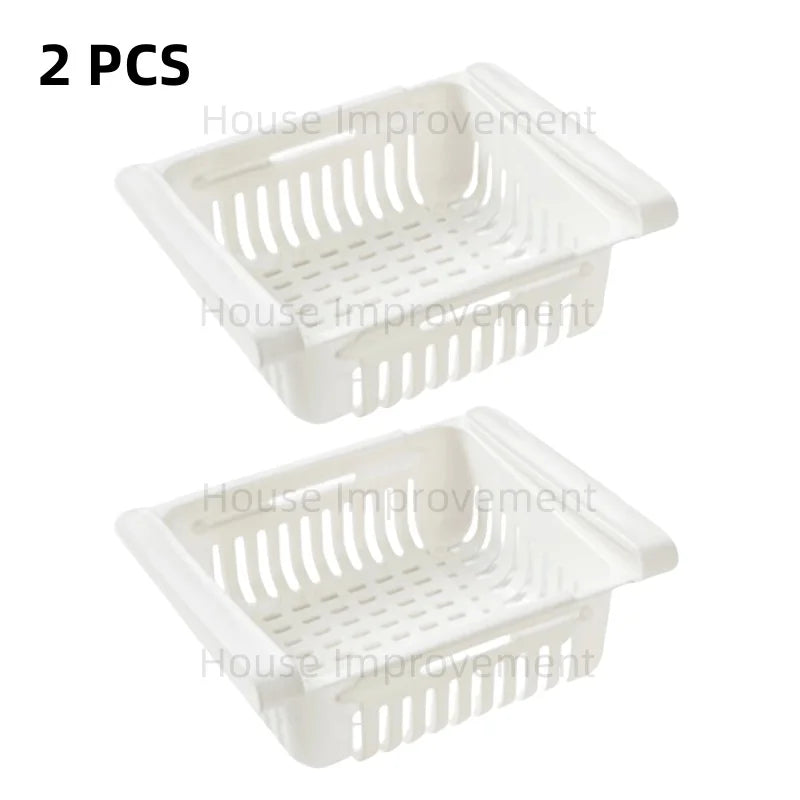 Adjustable Fridge Organizer Shelf – Expandable Storage Rack