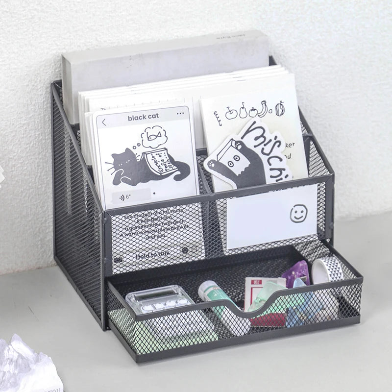 Desk Organizer with Drawer and Pen Holder – image 5