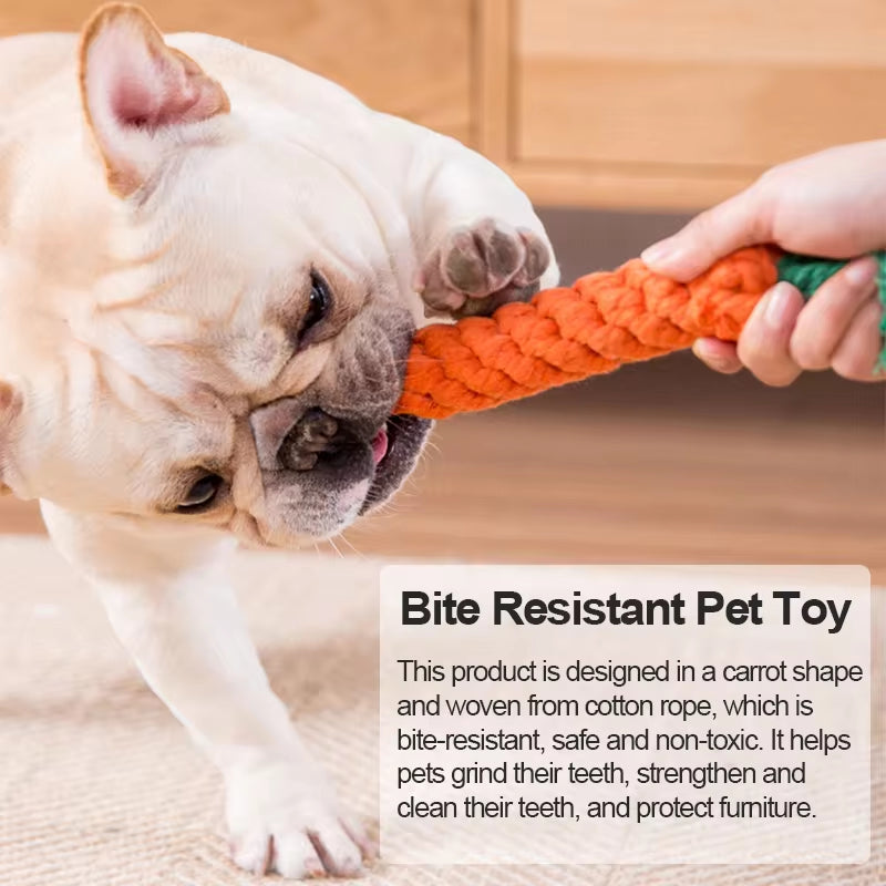 Braided Rope Dog Chew Toy - Durable Puppy Teething Toy