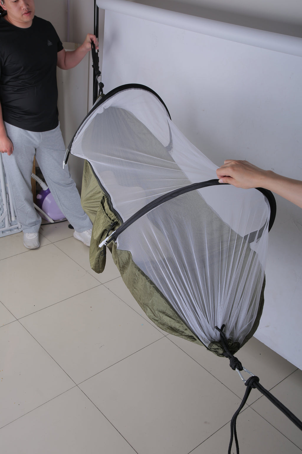 Camping Hammock with Mosquito Net, 440 lb Capacity 70D Nylon – image 6