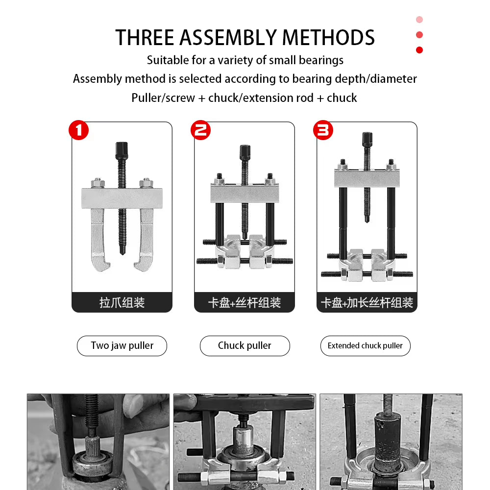 Mechanic Bearing Separator and Puller Set, 9-Piece with Case – image 4