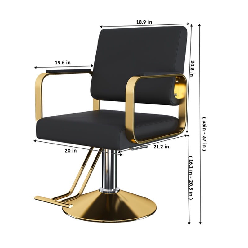 Hydraulic Pump Hairdressing Chair, 360 Swivel Non-Tilting Styling Seat – image 4