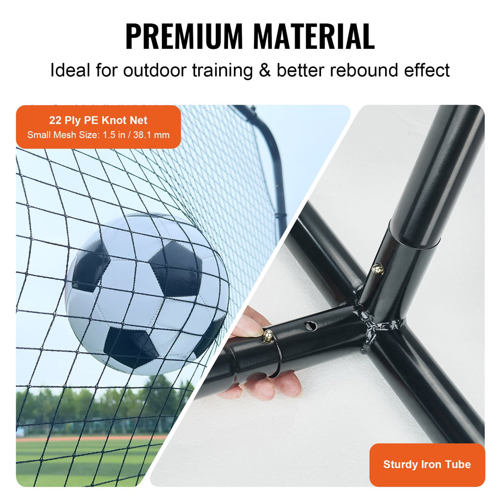 12 x 6 ft Soccer Rebounder Net With Steel Frame and Bag – image 3