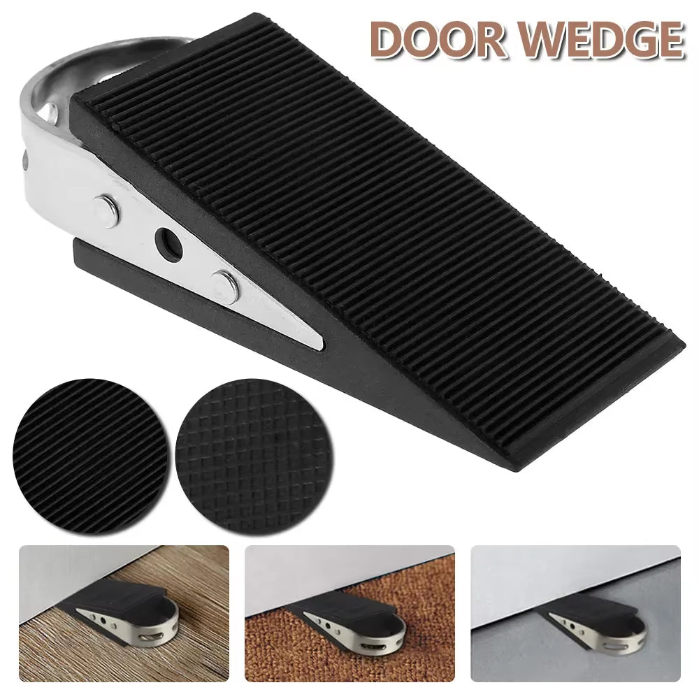 Heavy Duty Door Stopper Wedge – Metal and Rubber Non-Slip Doorstop – image 2