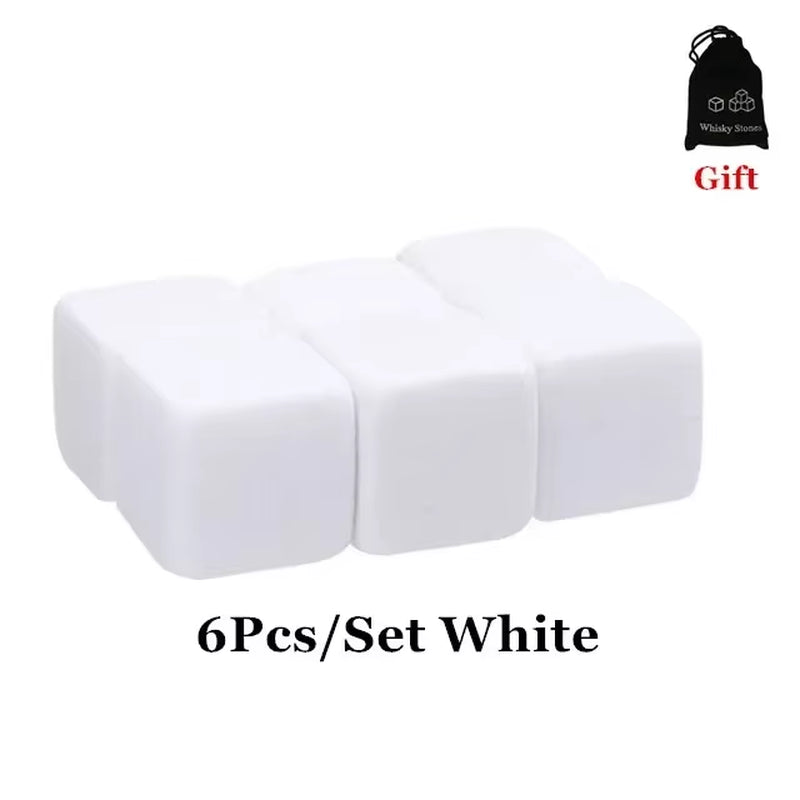 Whiskey Stones Gift Set, 6 Reusable Chilling Stones with Pouch