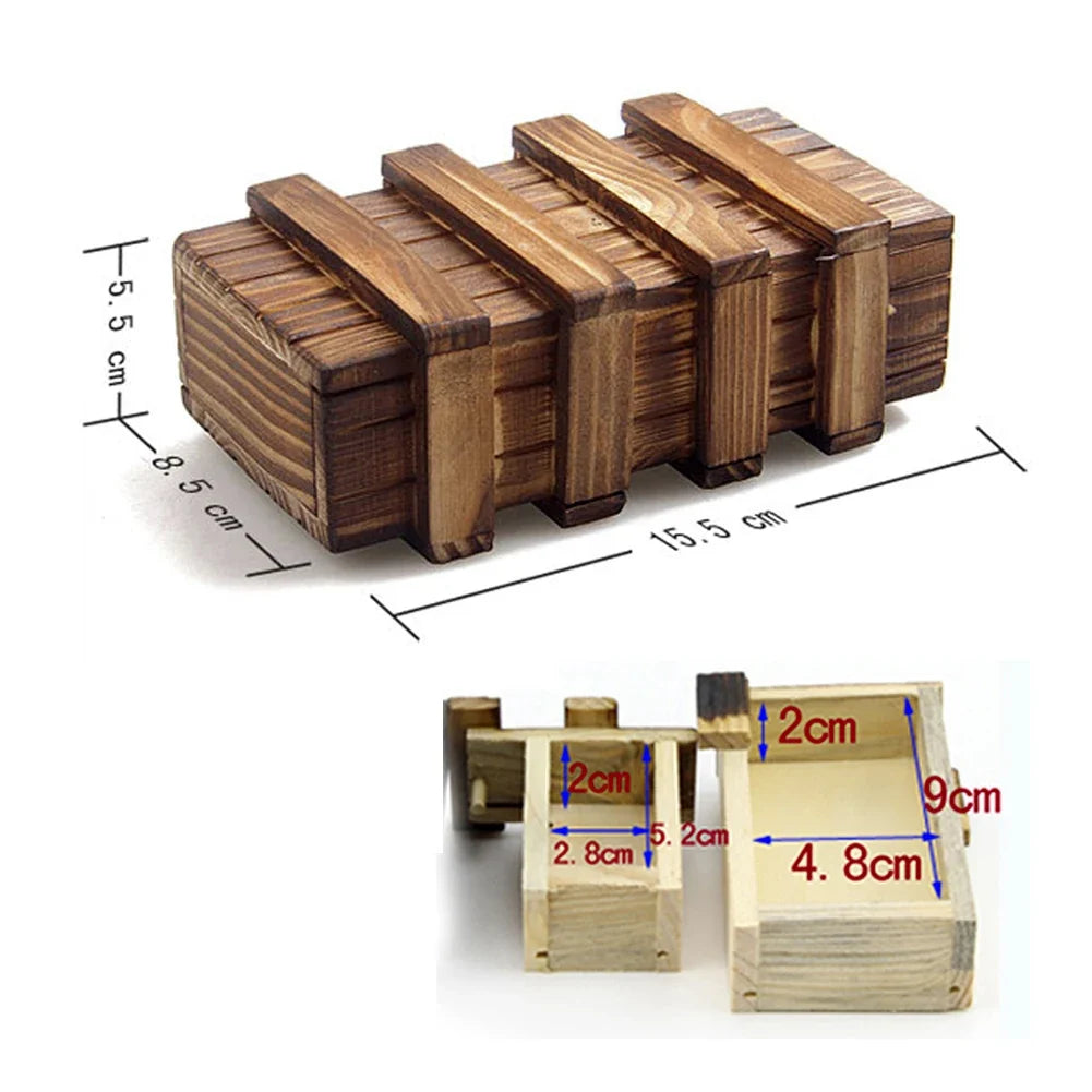 Wooden Puzzle Box - Secret Drawer Brain Teaser Gift Box – image 6