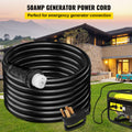 50 Amp Generator Power Cord, NEMA 14-50P to SS2-50R Twist Lock