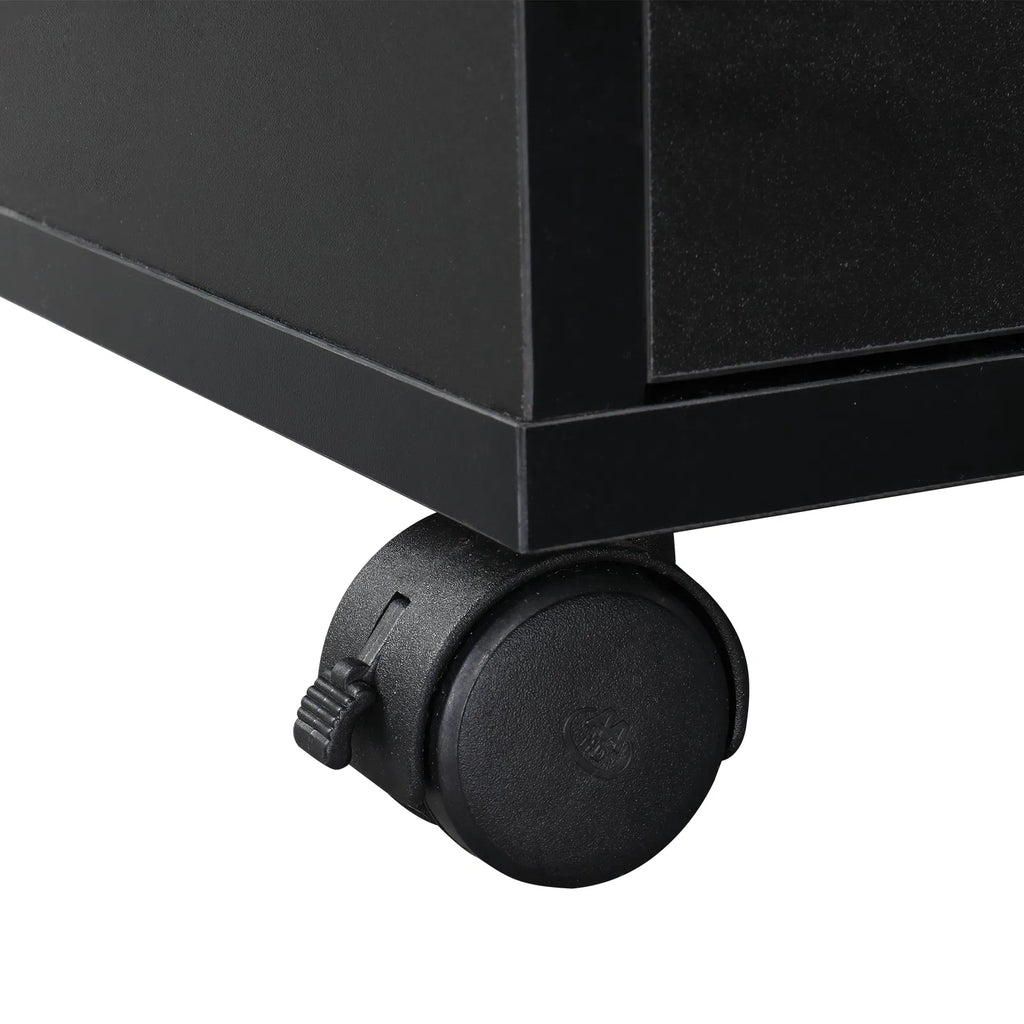 Rolling Manicure Table with Built-In Fan, Double Cabinet and 3 Drawers – image 6