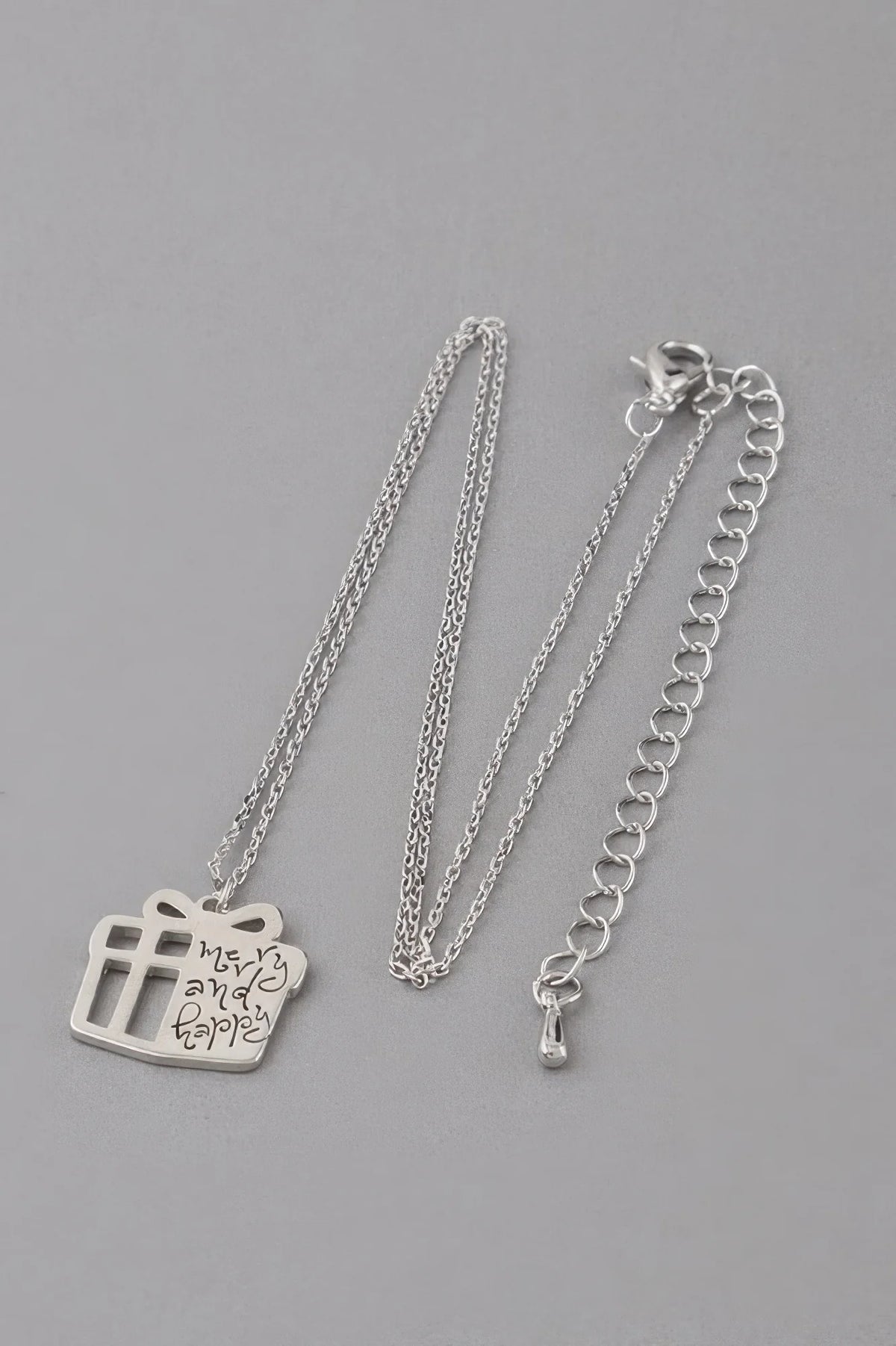 Gift Pendant Necklace - Merry & Happy Holiday Jewelry – image 4