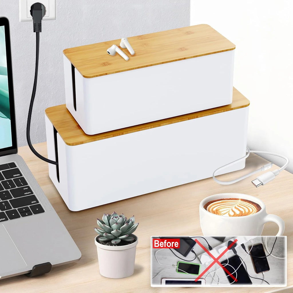 Cable Management Box - Wooden Power Strip and Cord Hider – image 2
