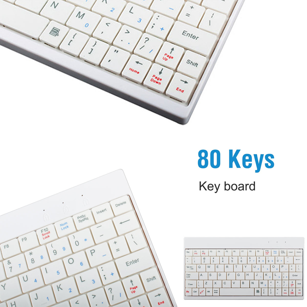 Mini Wired Keyboard 80 Keys with Tablet Stand and Carry Bag – image 9