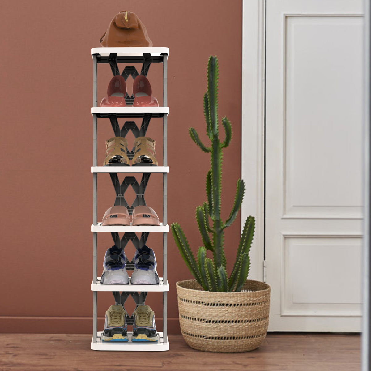 6-Tier Foldable Vertical Shoe Rack – image 16