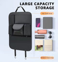 Backseat Organizer 6-Pocket - Waterproof Kick Mat with Tissue Holder