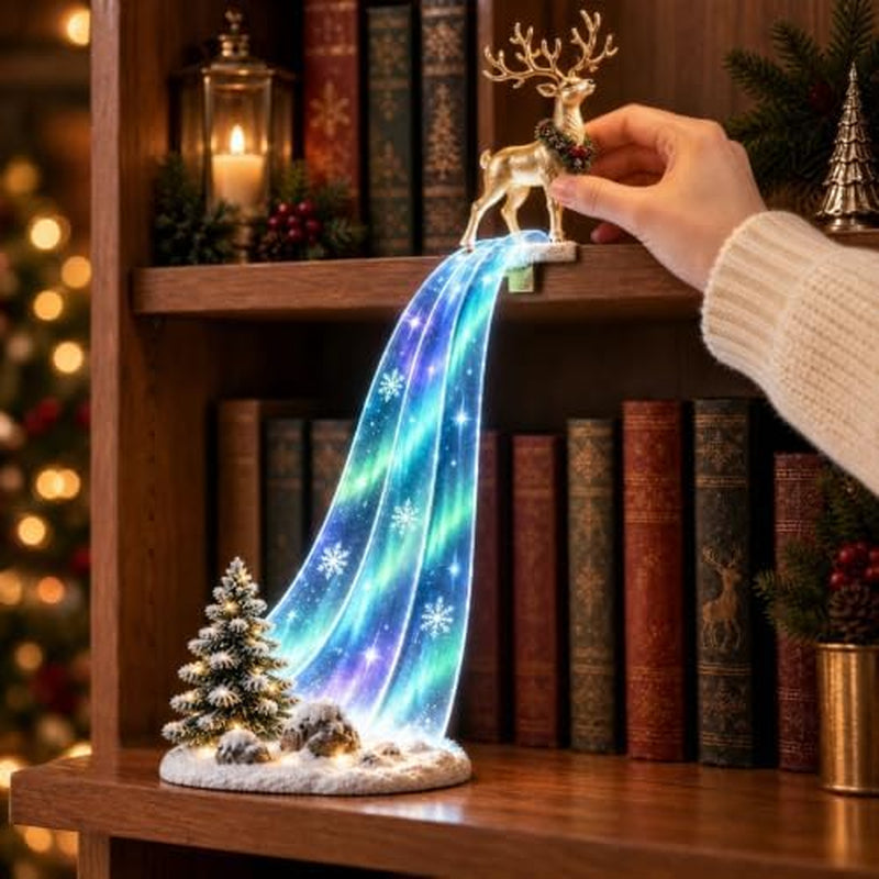 Lighted Reindeer Christmas Shelf Sitter Scene Decor – image 4