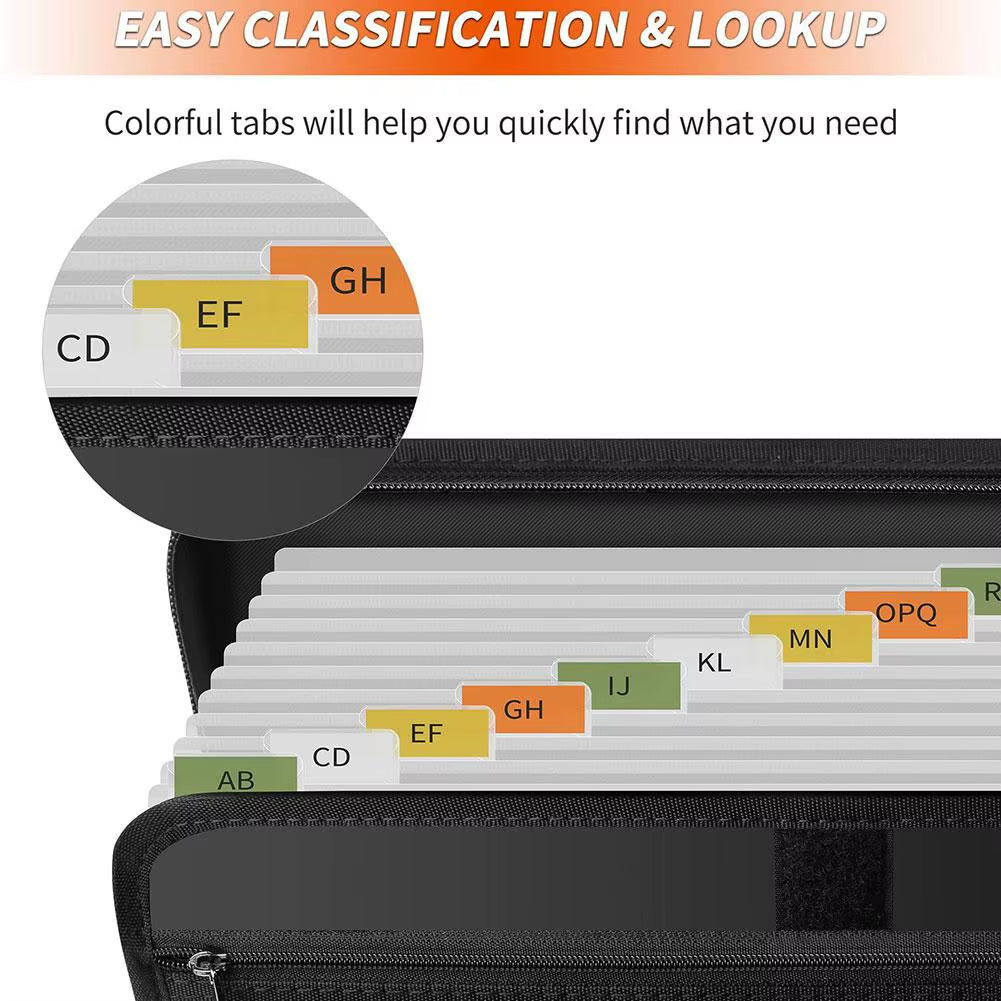 Fireproof Document Bag – A4 Expanding File Organizer with Handle – image 5