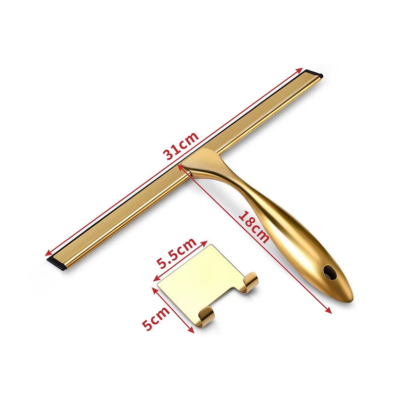 Shower Squeegee - Stainless Steel with Silicone Blade and Hook – image 8