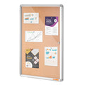 Lockable Enclosed Cork Board 36 x 24 in with Aluminum Frame – image 1