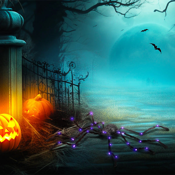 Light-Up Giant Spider Halloween Decoration - 47 in Bendable Legs
