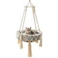 Cat Swing Hammock – Handwoven Hanging Bed with Cushion