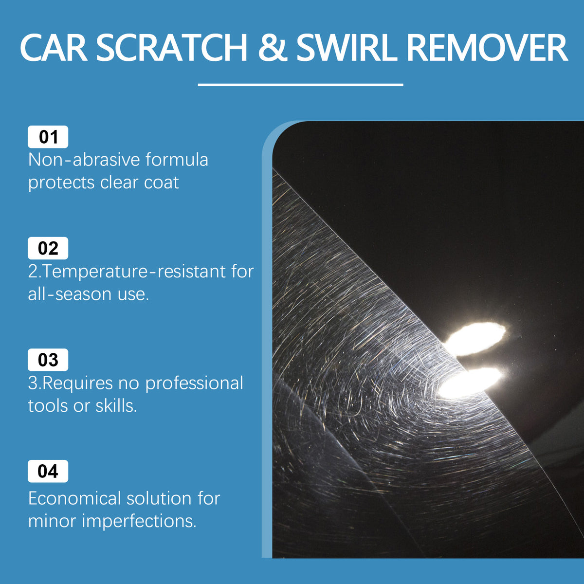 Car Scratch Remover Paste – 120 ml Paint Repair Cream with Sponge – image 4